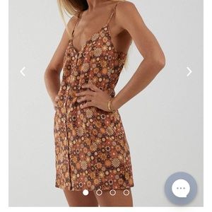 Afends Daisy May slip dress in sepia